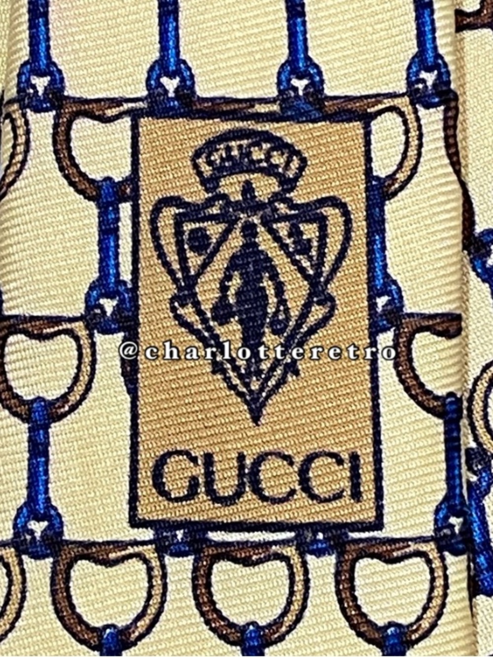 vtg Gucci Horsebit Silk Tie
